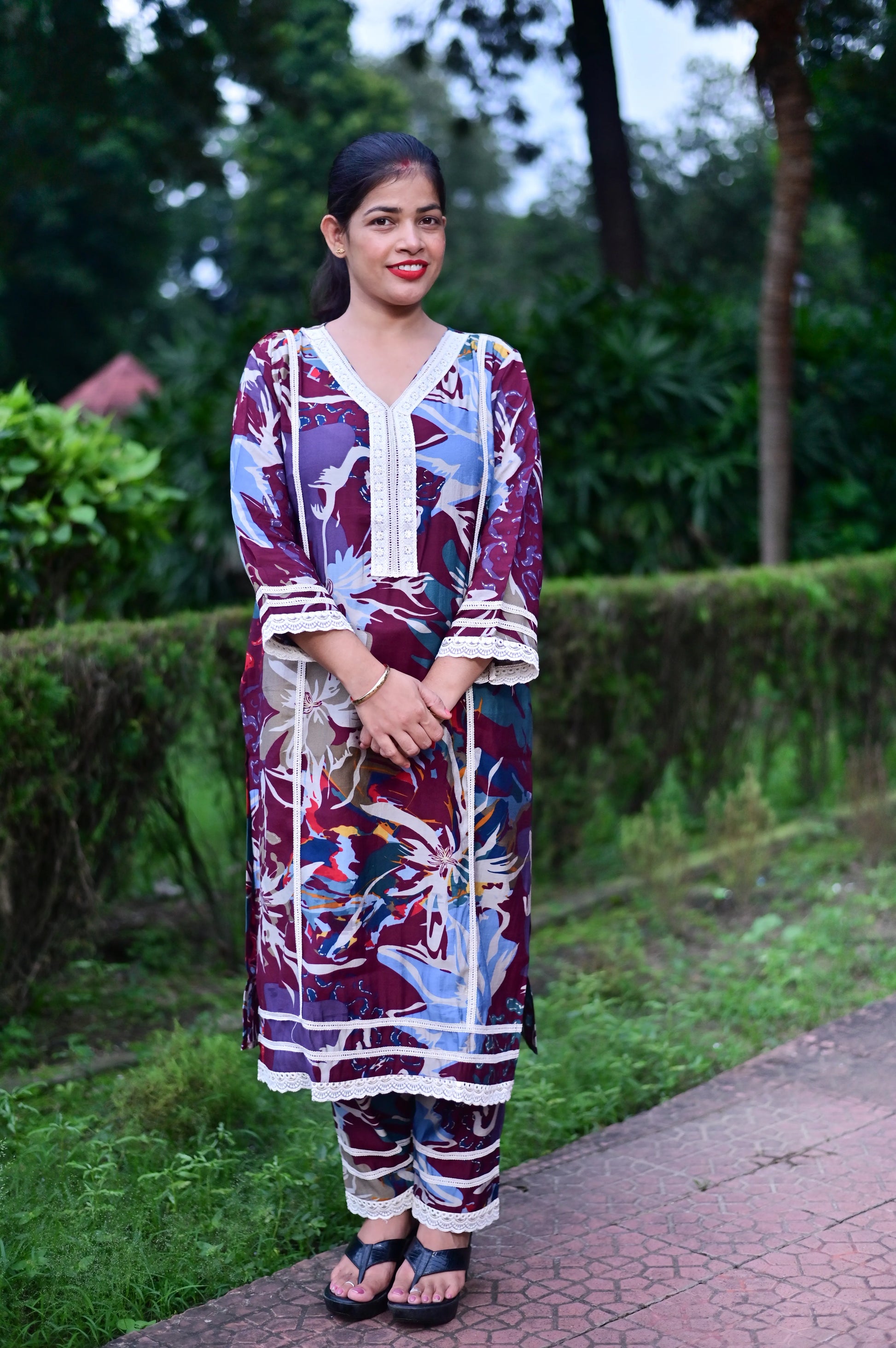 Vibrant Floral Fantasy Kurta Set